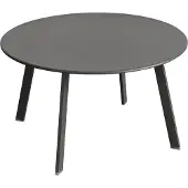 Hespéride Runder gartenbeistelltisch "saona" graphit 70x40cm aus epoxybehandeltem stahl -