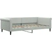 Syfax Tagesbett Hellgrau 100x200 cm Samt