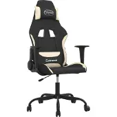 Syfax Gaming-Stuhl Schwarz und Creme Stoff
