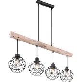 Globo Lighting Lighting Hängeleuchte Metall schwarz matt, 4x E27