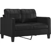 vidaXL 2-Sitzer-Sofa Schwarz 120 cm Kunstleder