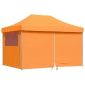 Syfax Partyzelt Faltbar Pop-Up mit 4 Seitenteilen Orange