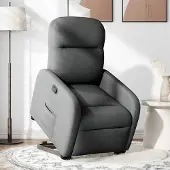 Prolenta Maison Exclusive - Relaxsessel mit Aufstehhilfe Dunkelgrau Stoff