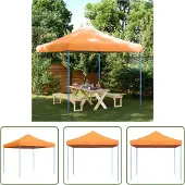 The Living Store Partyzelt Faltbar Pop-Up Orange 292x292x315 cm