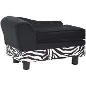 Syfax Hundesofa Schwarz 57x34x36 cm Plüsch