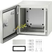 Vevor NEMA-Stahlgehäuse, 8 x 8 x 6\'\' NEMA 4X-Stahl-Schaltkasten, IP66 wasserdicht und staubdicht, elektrischer Anschlusskasten für den Außen-/Innenbereich