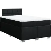 Syfax Boxspringbett mit Matratze Schwarz 120x190 cm Stoff