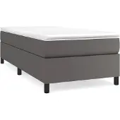 Syfax Boxspringbettgestell Grau 80x200 cm Kunstleder