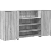 vidaXL Empfangstheke Grau Sonoma 200x50x103,5 cm Holzwerkstoff