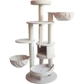 Nobby Kratzbaum Fida cream-leinenoptik, Maße: 58 x 58 x 141 cm