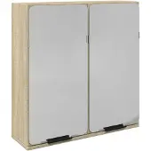 vidaXL Bad-Spiegelschrank Sonoma-Eiche 64,5x20x66,5 cm Holzwerkstoff