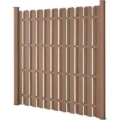 Neu.holz WPC Gartenzaun Sichtschutz Windschutz Lamellenzaun Zaun 180x180cm Braun [.holz]