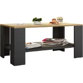 VCM Couchtisch "Holz Sofatisch Couchtisch Beistelltisch Dalus", braun (anthrazit, honig, eiche), B:90cm T:53cm, Tische, Couchtisch