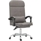 vidaXL Bürostuhl mit Massagefunktion Taupe Stoff