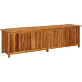 The Living Store Garten-Aufbewahrungsbox 200x50x58 cm Massivholz Akazie