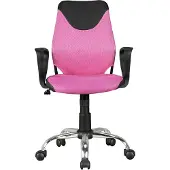 FineBuy Kinder-Schreibtischstuhl Pink TERNI für Kinder ab 6 mit Lehne Kinder-Drehstuhl Kinder-Bürostuhl ergonomisch Jugendstuhl höhenverstellbar