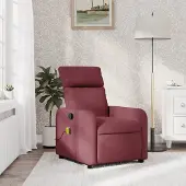 Prolenta Maison Exclusive - Massagesessel Weinrot Stoff