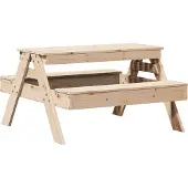 vidaXL Picknicktisch für Kinder 88x97x52 cm Massivholz Kiefer