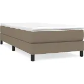 Syfax Boxspringbett mit Matratze Taupe 100x200 cm Stoff