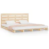 Syfax Massivholzbett ohne Matratze 135x190 cm Kiefernholz