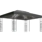 Syfax Pavillon mit LED-Lichterkette 3x4 m Anthrazit