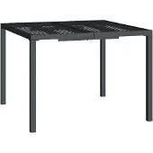 Syfax Gartentisch Anthrazit 100x100x72 cm Stahl