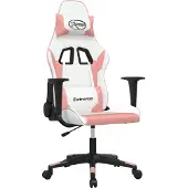 Syfax Gaming-Stuhl Weiß und Rosa Kunstleder