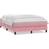 Syfax Boxspringbett mit Matratze Rosa 160x210 cm Samt