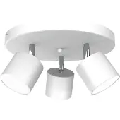 Mangel Deckenstrahler Cloudy dreiflammig Rondell weiß , dimmbar, weiß / opal, für Wohn- / Esszimmer, Metall, Modern, Strahler