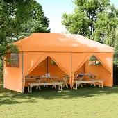 Prolenta Maison Exclusive - Partyzelt Faltbar Pop-Up mit 4 Seitenteilen Orange