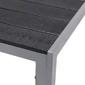 Inda Aluminium Gartentisch Non-Wood Silber / Schwarz 150x90cm