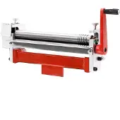 Wiltec Drei Walzen Rundbiegemaschine 460 x 150 x 200 mm für Werkstücke bis 300 mm und 2,5 mm, Biegemaschine Rundbiegegerät zur Blechbearbeitung mit Kurbel
