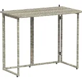 vidaXL Gartentisch Klappbar Hellgrau 90x51x75 cm Poly Rattan