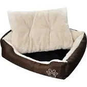 Syfax Warmes Hundebett mit Polsterkissen M