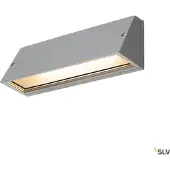 SLV LED Aussenwandleuchte Pema, alu / grau / zink, Glas, Modern, LED Wandleuchte außen
