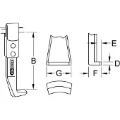 Ks Tools 615.3609, Abziehvorrichtung Bein, Silber, 620,3609, 630,3609, Stahl, 2,8 kg