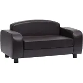 Syfax Hundesofa Braun 80x50x40 cm Kunstleder
