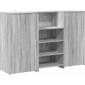 vidaXL Empfangstheke Grau Sonoma 155x50x103,5 cm Holzwerkstoff