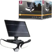Paulmann Solar-Außenwandlampe Sonlig, anthrazit, Sensor IP65 Sonlig, schwarz, Kunststoff, Modern, Wandleuchte außen