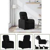 The Living Store Relaxsessel Schwarz Stoff