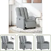 The Living Store Relaxsessel Elektrisch Hellgrau Stoff
