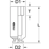 Ks Tools 3/4" Sechskant-Kraft-Stecknuss, lang