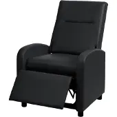 Mendler Fernsehsessel HWC-H18, Relaxsessel Liege Sessel, Kunstleder klappbar 99x70x75cm schwarz