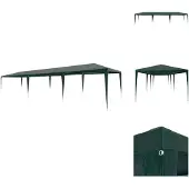 vidaXL Partyzelt 3x9 m PE Grün - Pavillons & Partyzelte