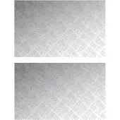 vidaXL Treppe Tritt Rechtwinklig 2 pcs Silber 80 x 50 cm Aluminium