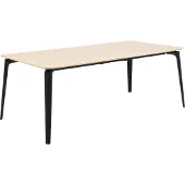 Ebuy24 Coy Esstisch 100x200 cm Eiche, schwarz.