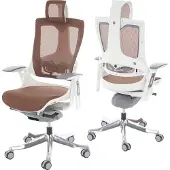 Mendler Bürostuhl MERRYFAIR Adelaide, Schreibtischstuhl Drehstuhl, Polster/Netz, ergonomisch mandarin