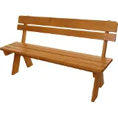 Mendler Gartenbank MCW-L66, Sitzbank Holzbank Parkbank, Gastronomie-Qualität, Massiv-Holz MVG 148cm honigfarben