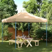 Prolenta Maison Exclusive - Partyzelt Faltbar Pop-Up Beige 292x292x315 cm