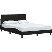 Syfax Bettgestell ohne Matratze "Hanko" Schwarz 120x200 cm Stoff